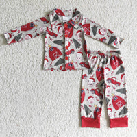 Cow pig farm print kids boy Christmas pajamas - BIG FRENCHIES