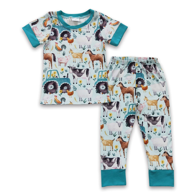 Pig sheep chicken horse goat kids boy farm pajamas - BIG FRENCHIES