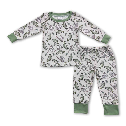 Fishing long sleeves baby kids pajamas - BIG FRENCHIES
