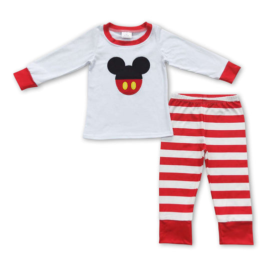 Long sleeves mouse stripe pants kids boy pajamas - BIG FRENCHIES