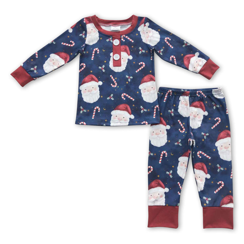 Santa candy cane baby kids Christmas pajamas - BIG FRENCHIES