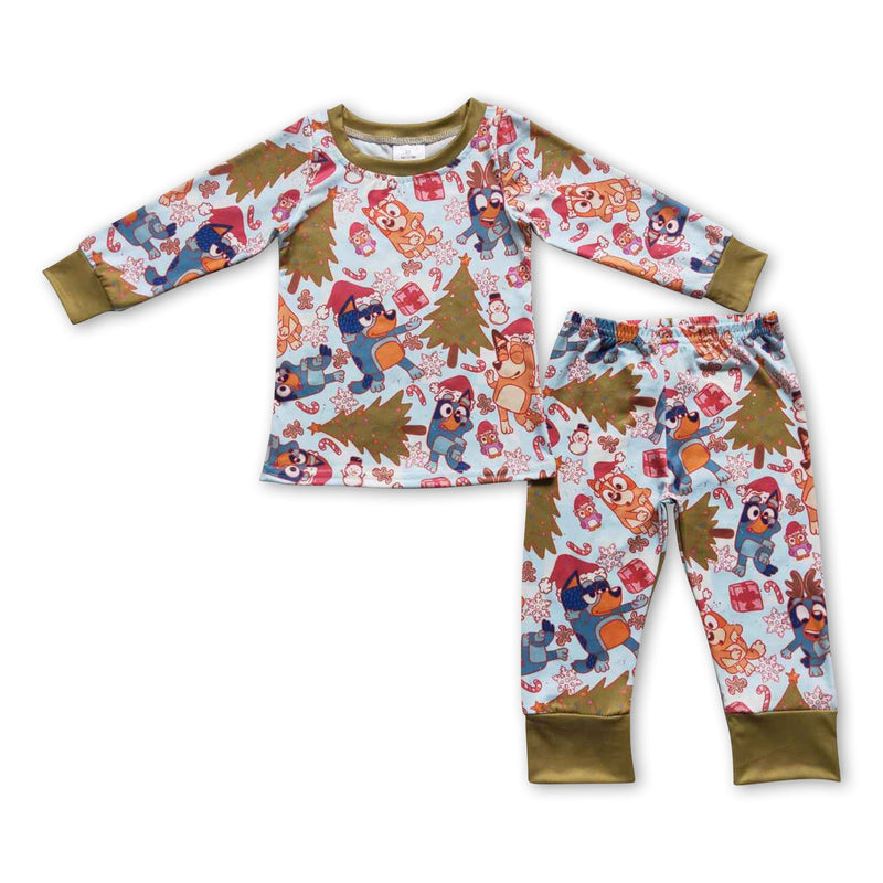 Dogs deer long sleeves baby boy Christmas pajamas - BIG FRENCHIES