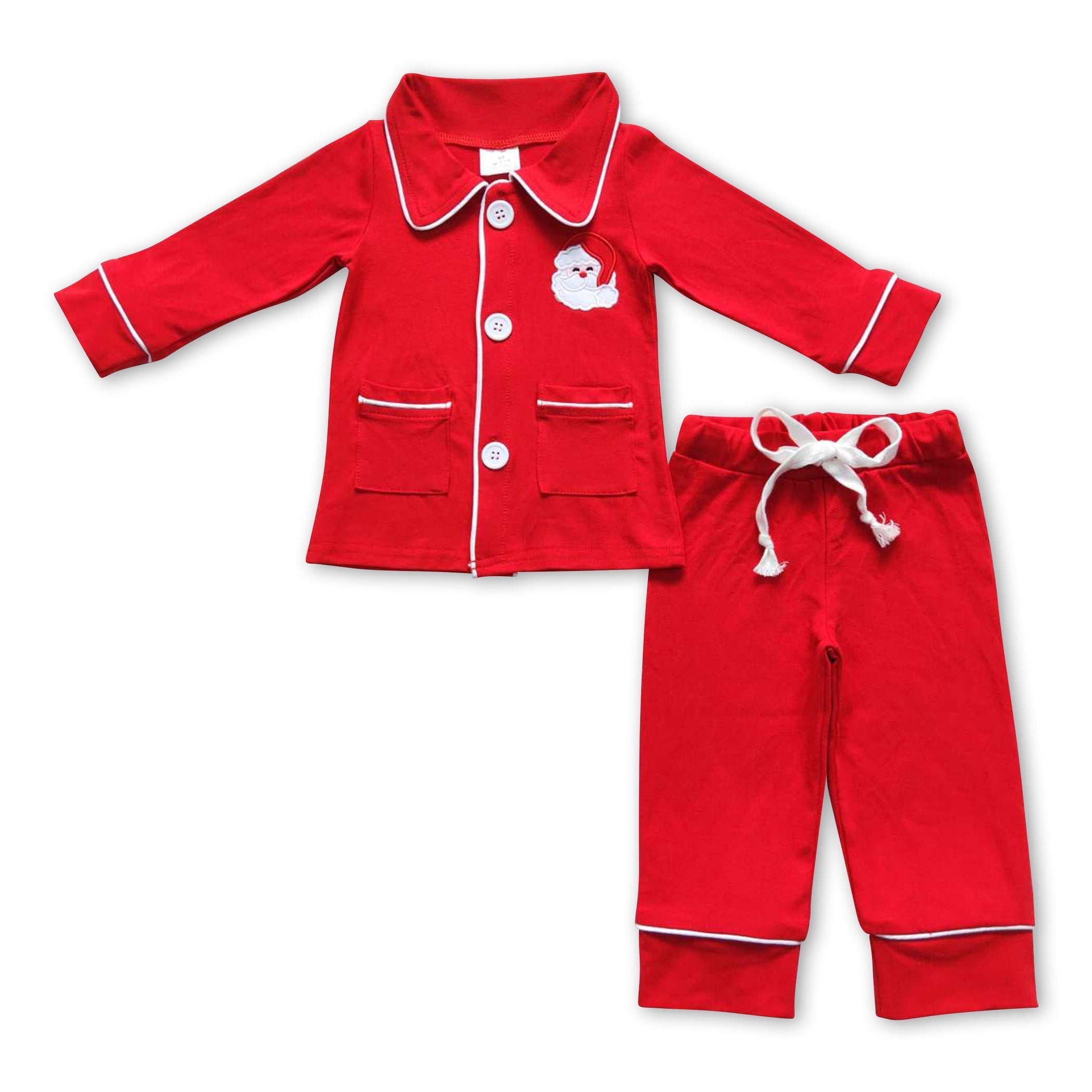 Red santa kids boy Christmas pajamas - BIG FRENCHIES