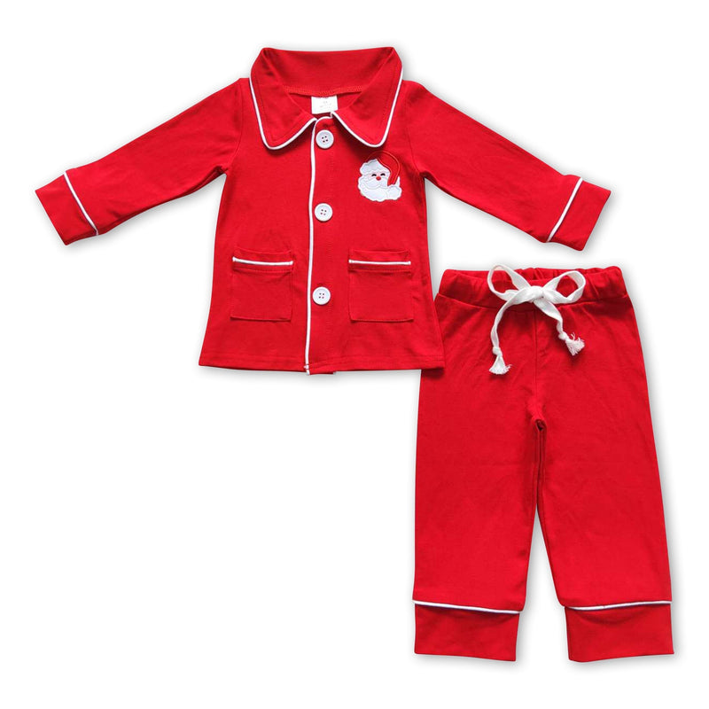 Red santa kids boy Christmas pajamas - BIG FRENCHIES