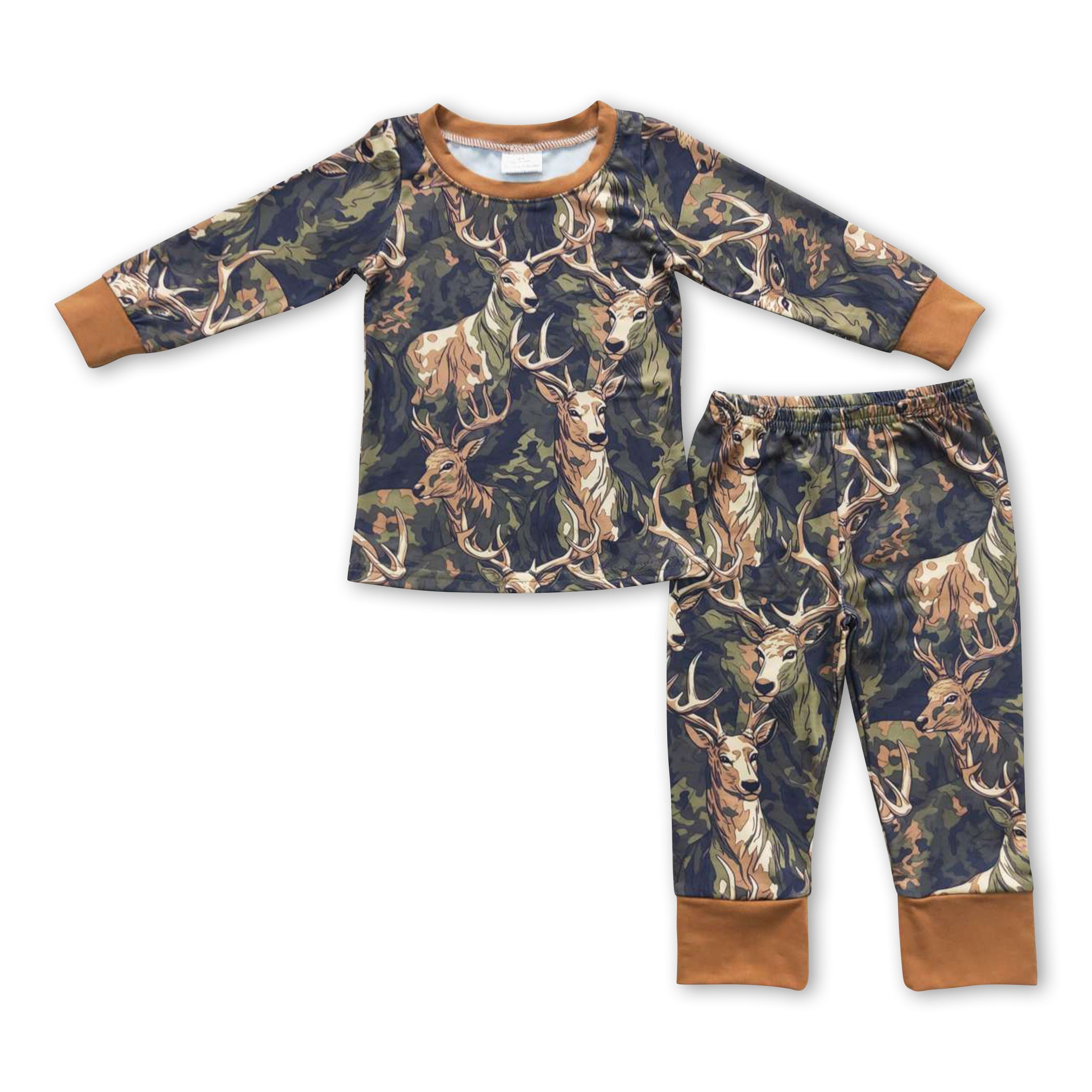 Deer camo long sleeves kids boy pajamas - BIG FRENCHIES