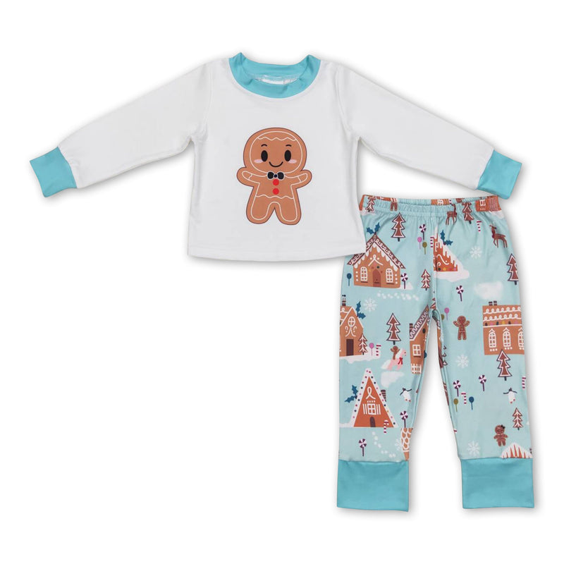 Gingerbread candy house kids boy Christmas pajamas - BIG FRENCHIES