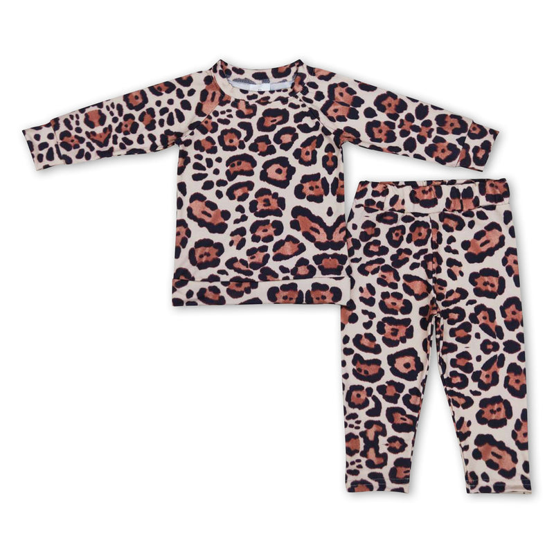 Leopard long sleeves baby kids pajamas - BIG FRENCHIES
