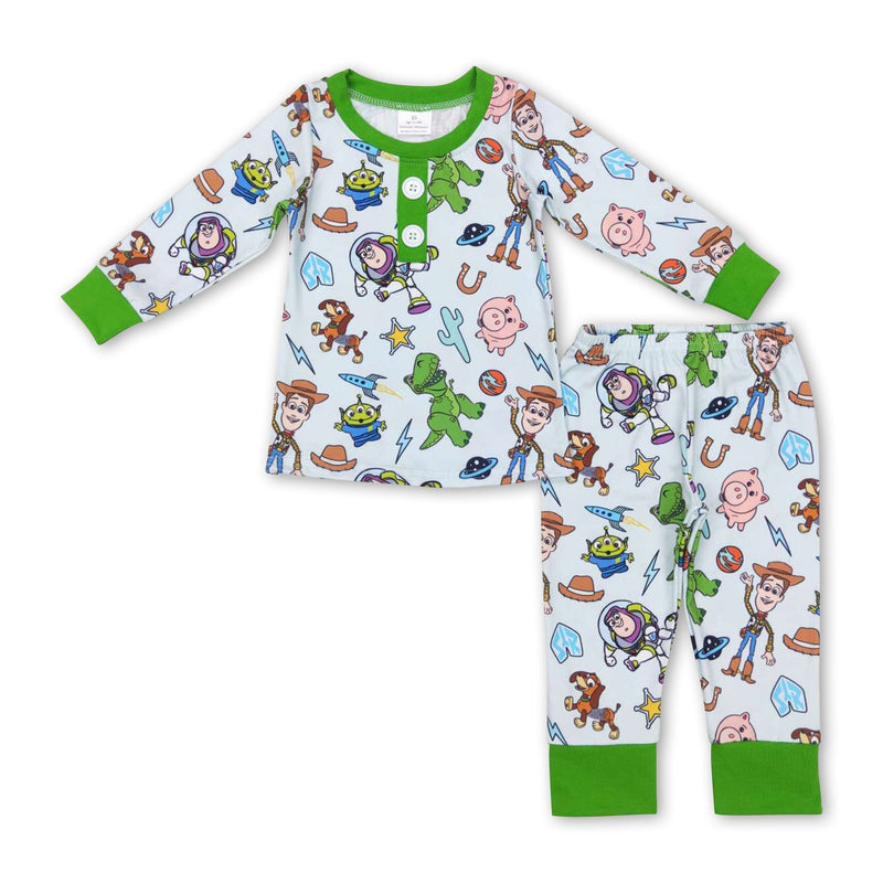 Green pig cactus toy kids boy pajamas - BIG FRENCHIES
