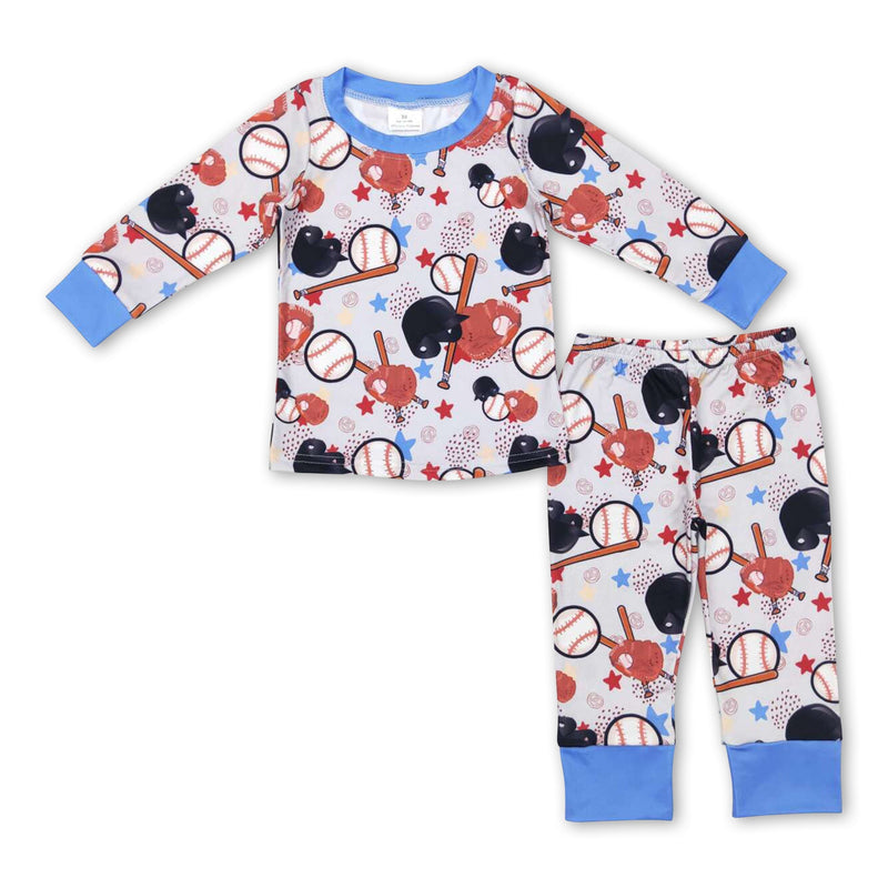 Baseball long sleeves baby kids pajamas - BIG FRENCHIES