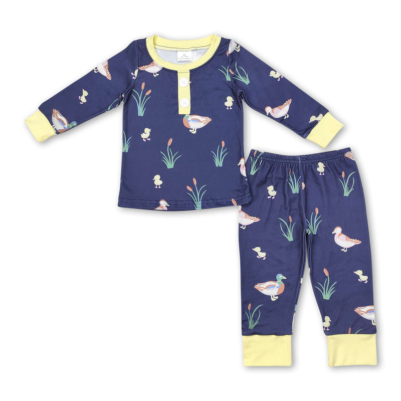 Long sleeves navy duck kids boys pajamas - BIG FRENCHIES