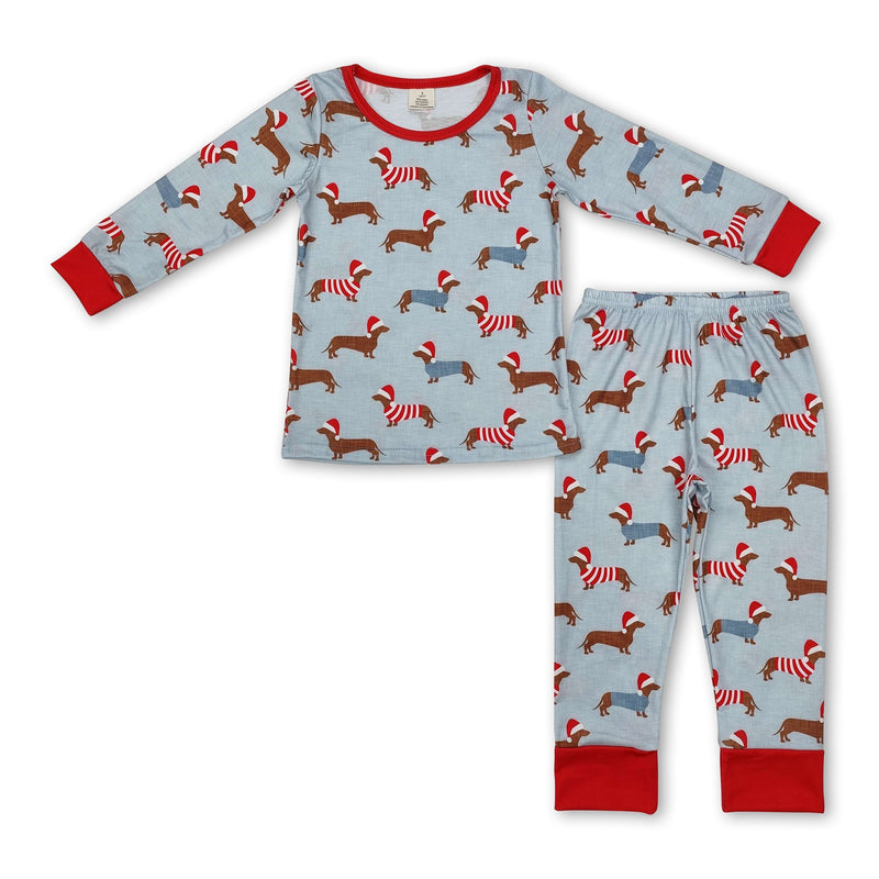 Long sleeves Christmas hat dog kids pajamas - BIG FRENCHIES