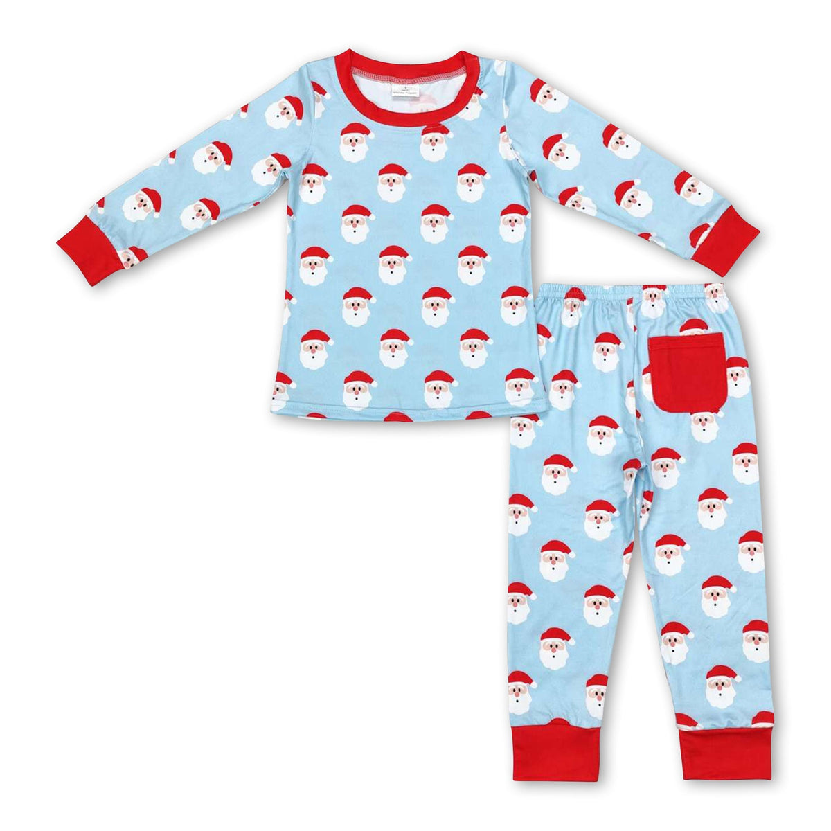 Santa long sleeves kids boys Christmas pajamas - BIG FRENCHIES