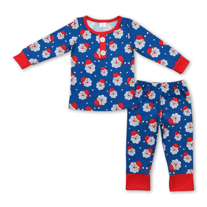 Long sleeves santa kids boys Christmas pajamas - BIG FRENCHIES