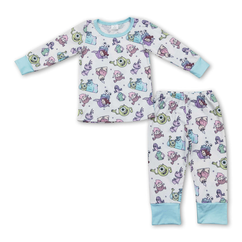 Long sleeves monster kids boys pajamas - BIG FRENCHIES