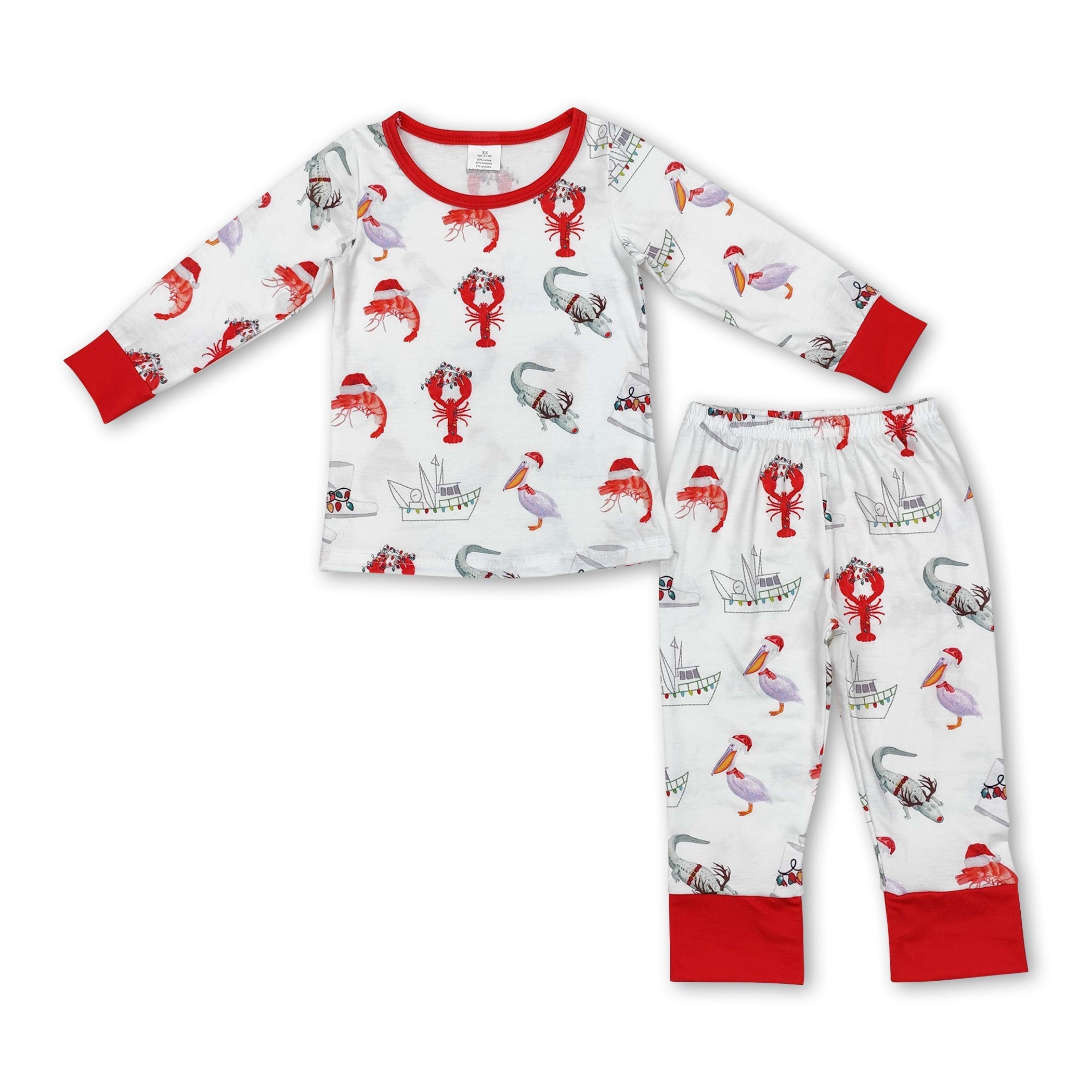 Crawfish duck boots Christmas kids boys pajamas - BIG FRENCHIES