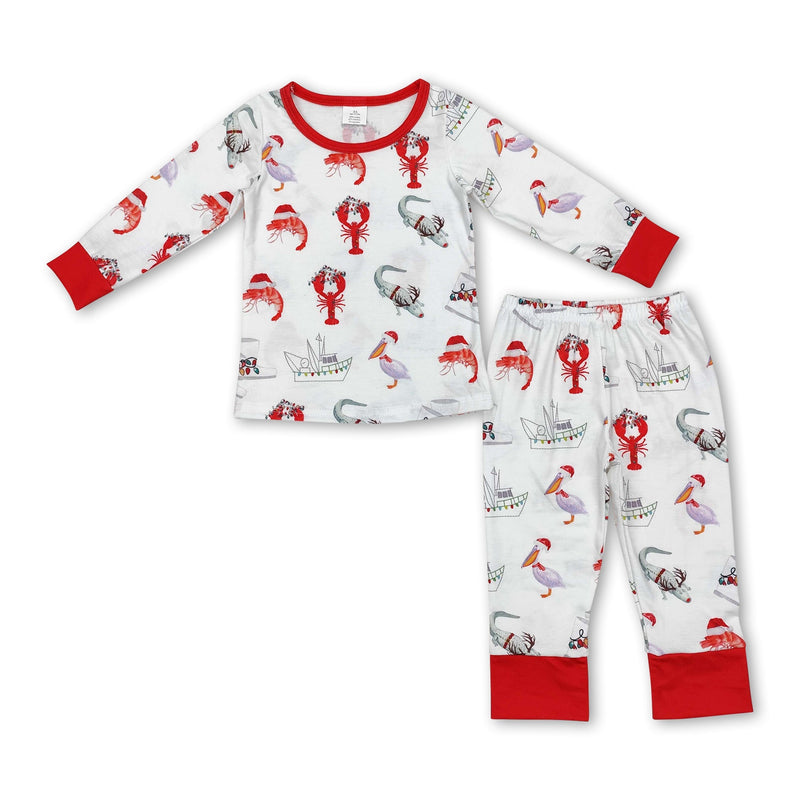 Crawfish duck boots Christmas kids boys pajamas - BIG FRENCHIES