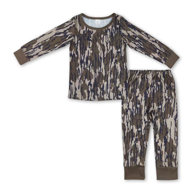 Long sleeves camo kids boys pajamas - BIG FRENCHIES