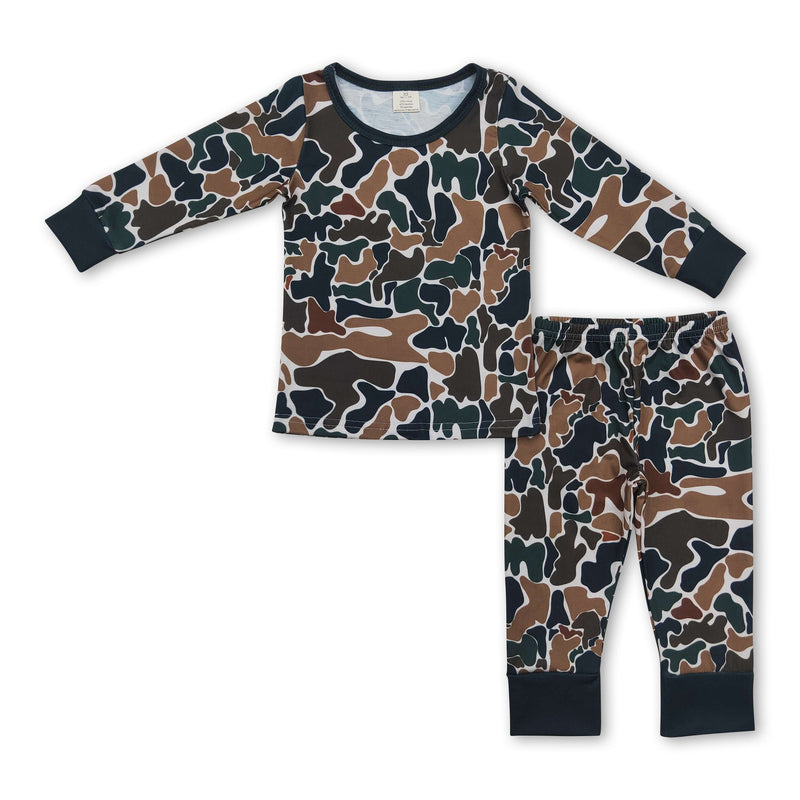 Long sleeves brown camo kids boys pajamas - BIG FRENCHIES