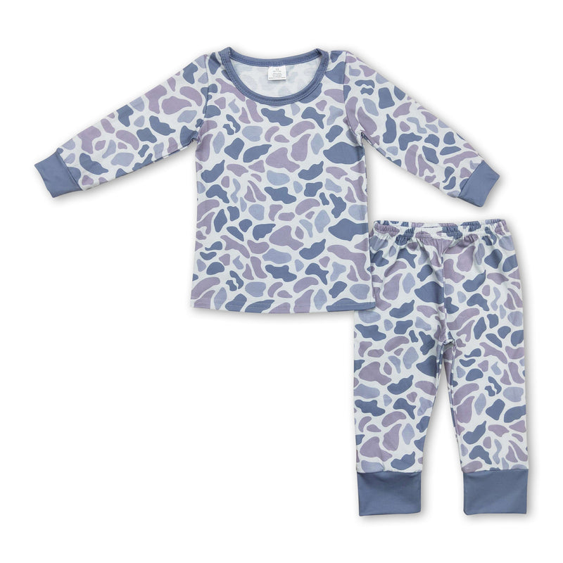 Long sleeves grey camo kids boys pajamas - BIG FRENCHIES