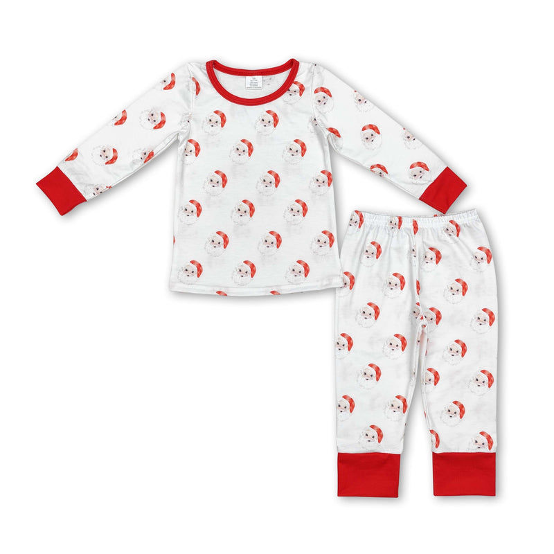 Red long sleeves santa children Christmas pajamas - BIG FRENCHIES