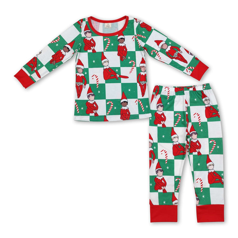 Christmas hat candy cane kids boys pajamas - BIG FRENCHIES