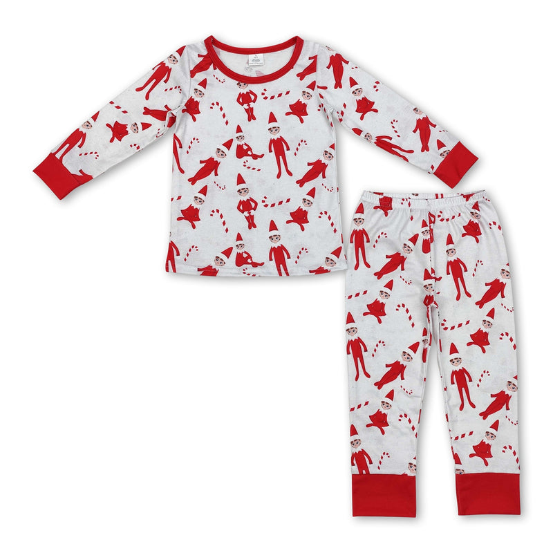 Red Christmas hat candy cane kids boys pajamas - BIG FRENCHIES