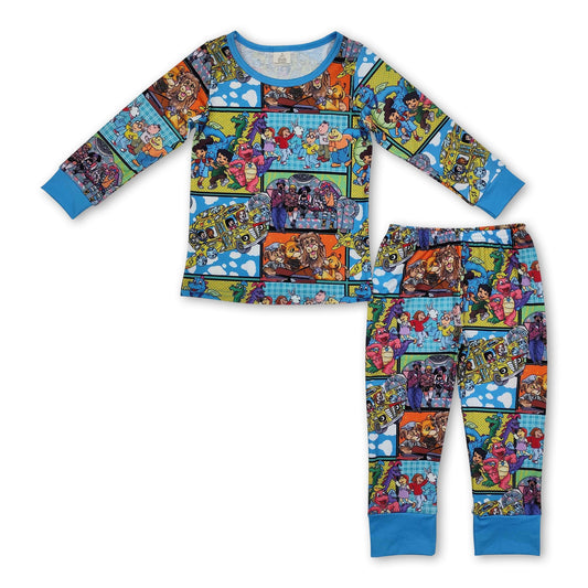 Long sleeves lion bear baby kids pajamas - BIG FRENCHIES