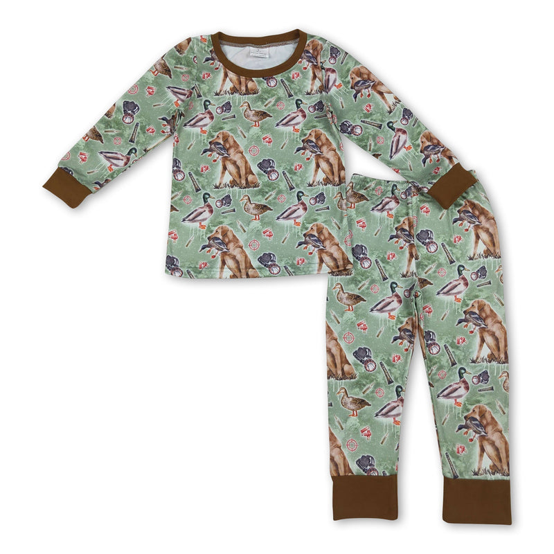 Long sleeves duck dog kids boys hunting pajamas - BIG FRENCHIES