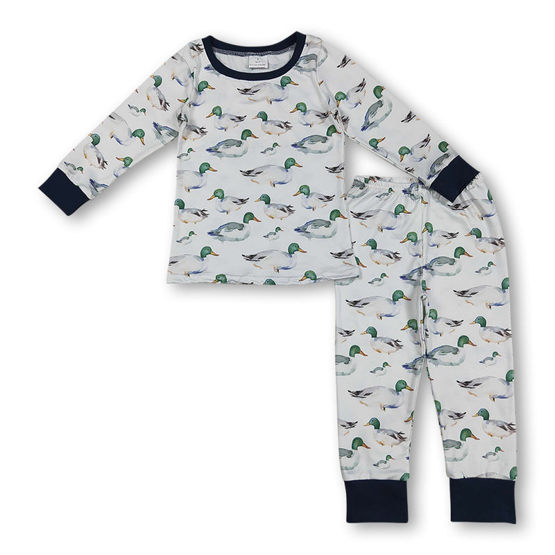 Navy long sleeves duck top pants kids boys pajamas - BIG FRENCHIES