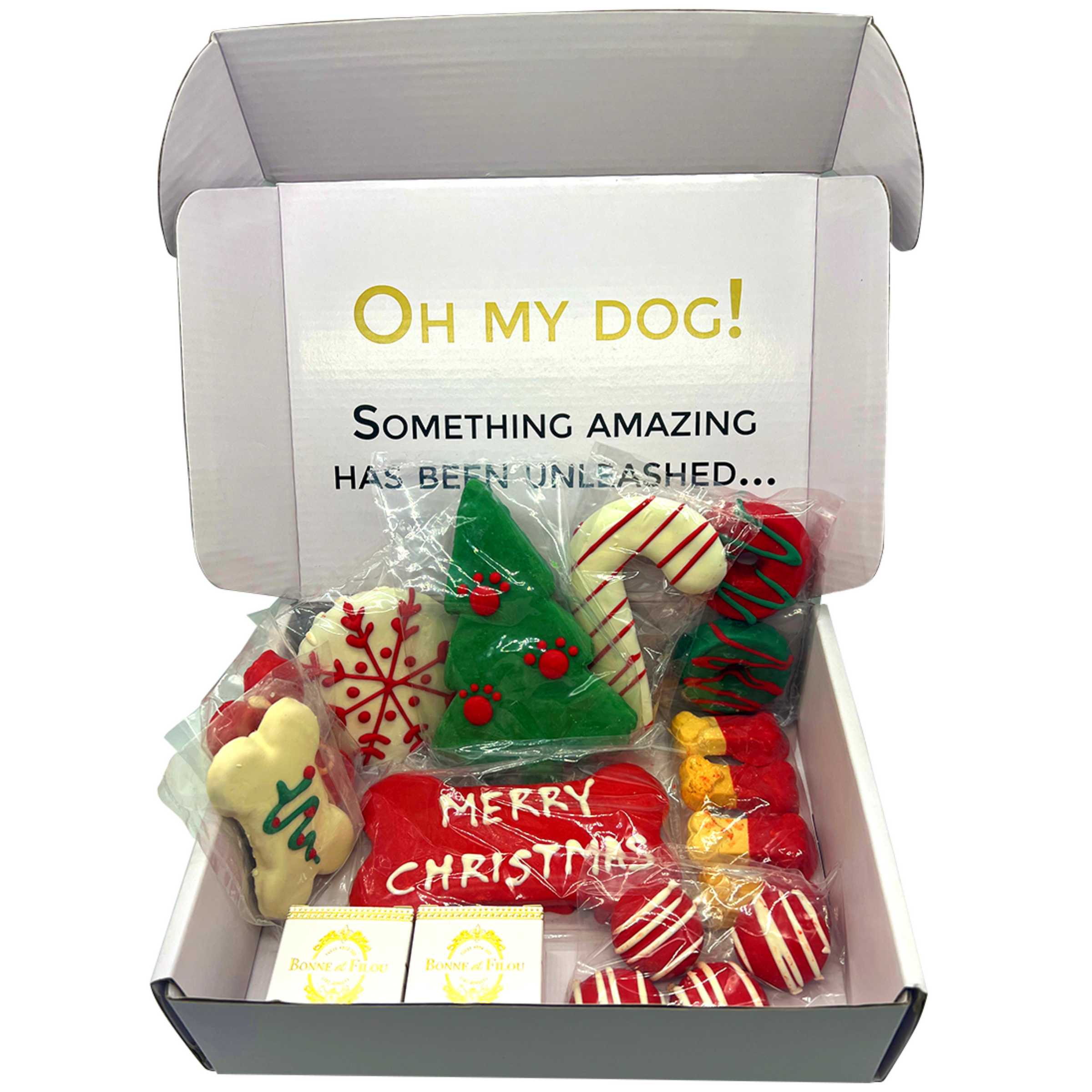 Christmas Themed Dog Treats Gift Box - BIG FRENCHIES