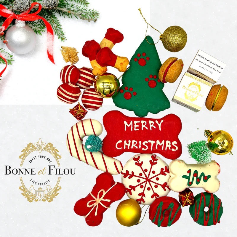 Christmas Themed Dog Treats Gift Box - BIG FRENCHIES