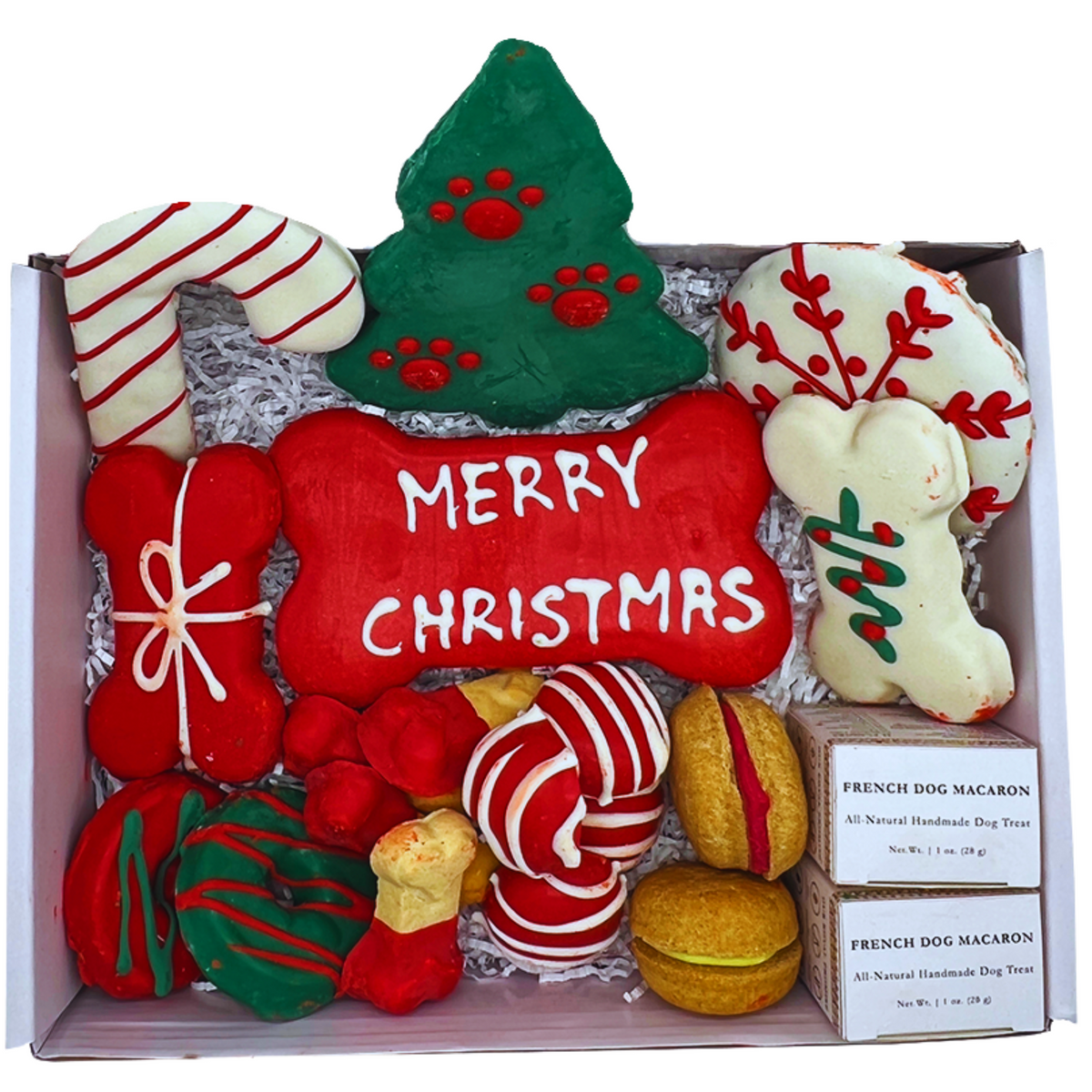 Christmas Themed Dog Treats Gift Box - BIG FRENCHIES