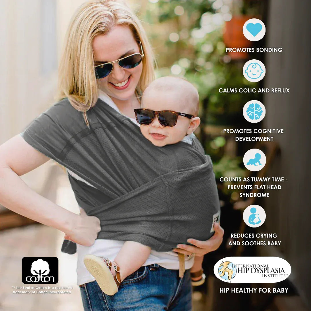 Baby K'tan Breeze Baby Carrier | Charcoal - BIG FRENCHIES