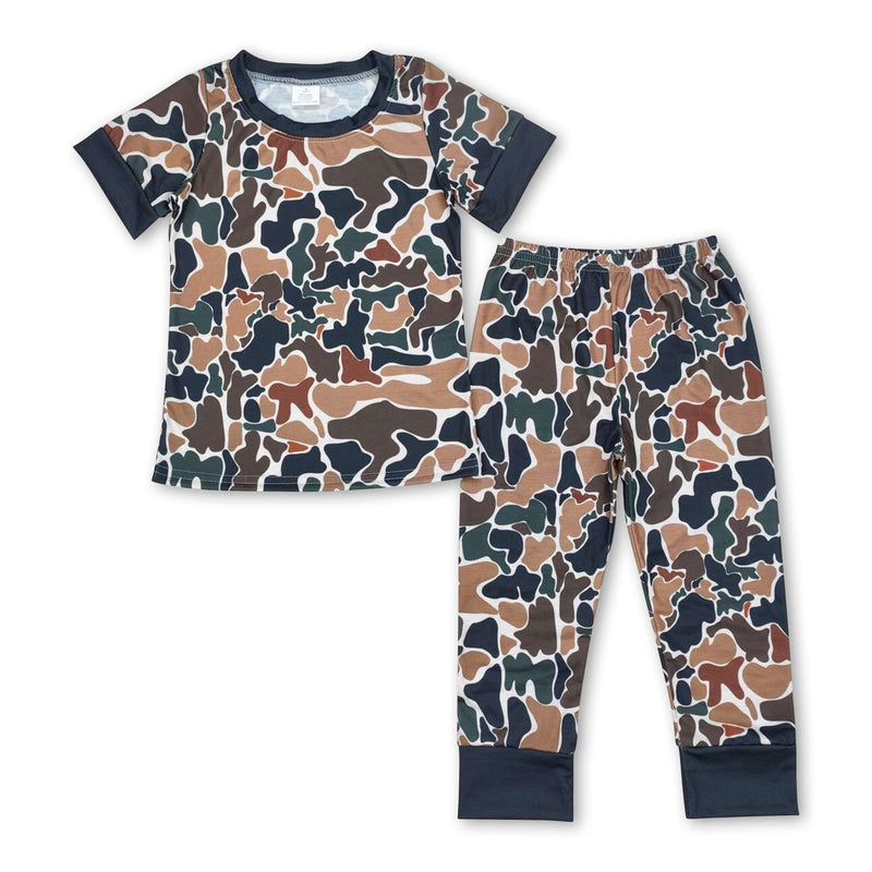 Short sleeves camo kids boys pajamas - BIG FRENCHIES