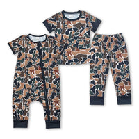 Short sleeves camo kids boys pajamas - BIG FRENCHIES