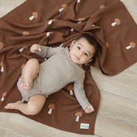 Whimsy Collection - Luxury 100% Cotton Knit Swaddle Baby Blanket