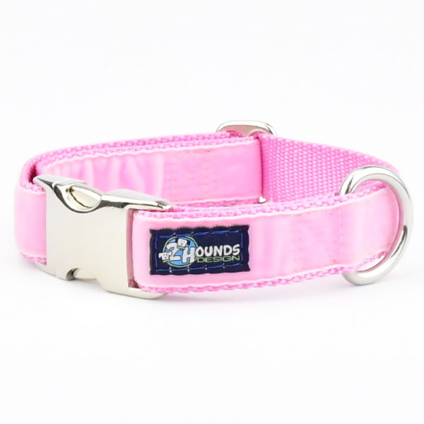 Light Pink Velvet Essential Dog Collar-Pet Collars & Leashes-BIG FRENCHIES-2 Hounds Design