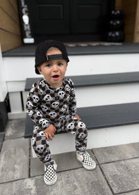 Bamboo Toddler Two-Piece Halloween Pajamas | Spooky Skull Set - BIG FRENCHIES
