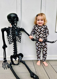 Bamboo Toddler Two-Piece Halloween Pajamas | Spooky Skull Set - BIG FRENCHIES