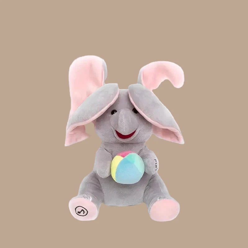 MEACAOFG™ Interactive Baby Elephant Plush Toy - Musical Peek-a-Boo Educational Toy for Infants & Toddlers