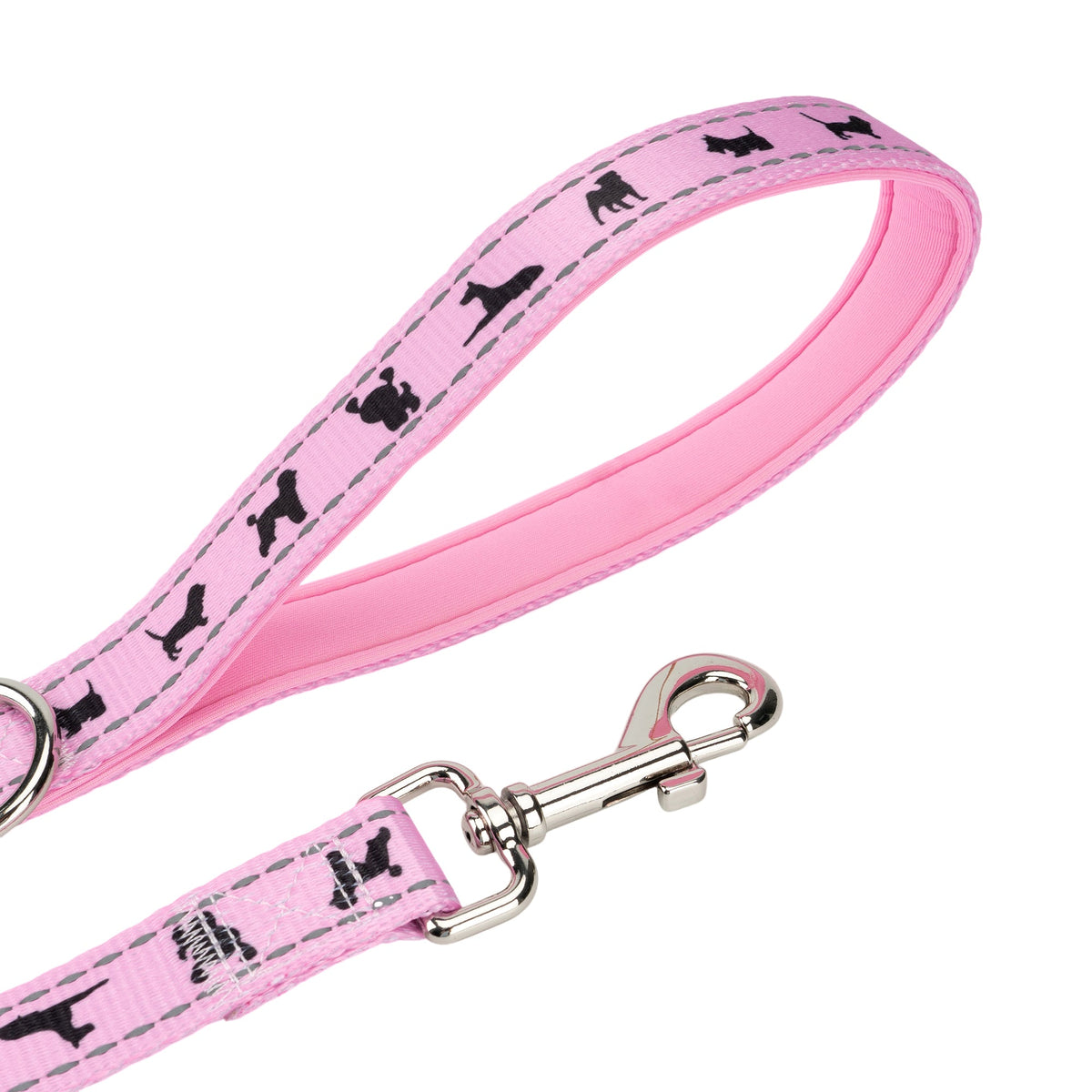 EcoBark Baby Pink Dog Leash - Comfort Grip Padded Leash- 4 ft, 5ft, and 6ft Leash - BIG FRENCHIES