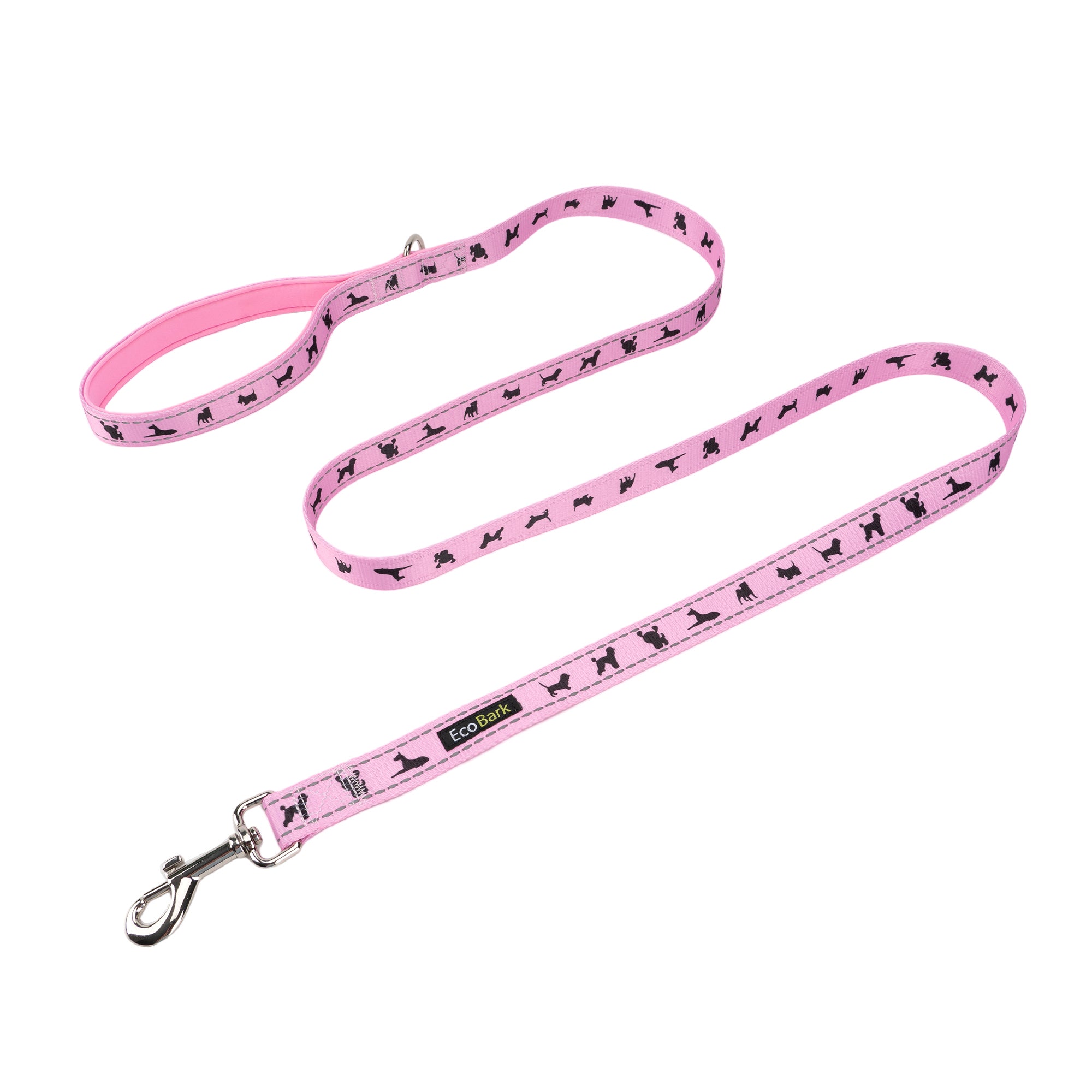 EcoBark Baby Pink Dog Leash - Comfort Grip Padded Leash- 4 ft, 5ft, and 6ft Leash - BIG FRENCHIES