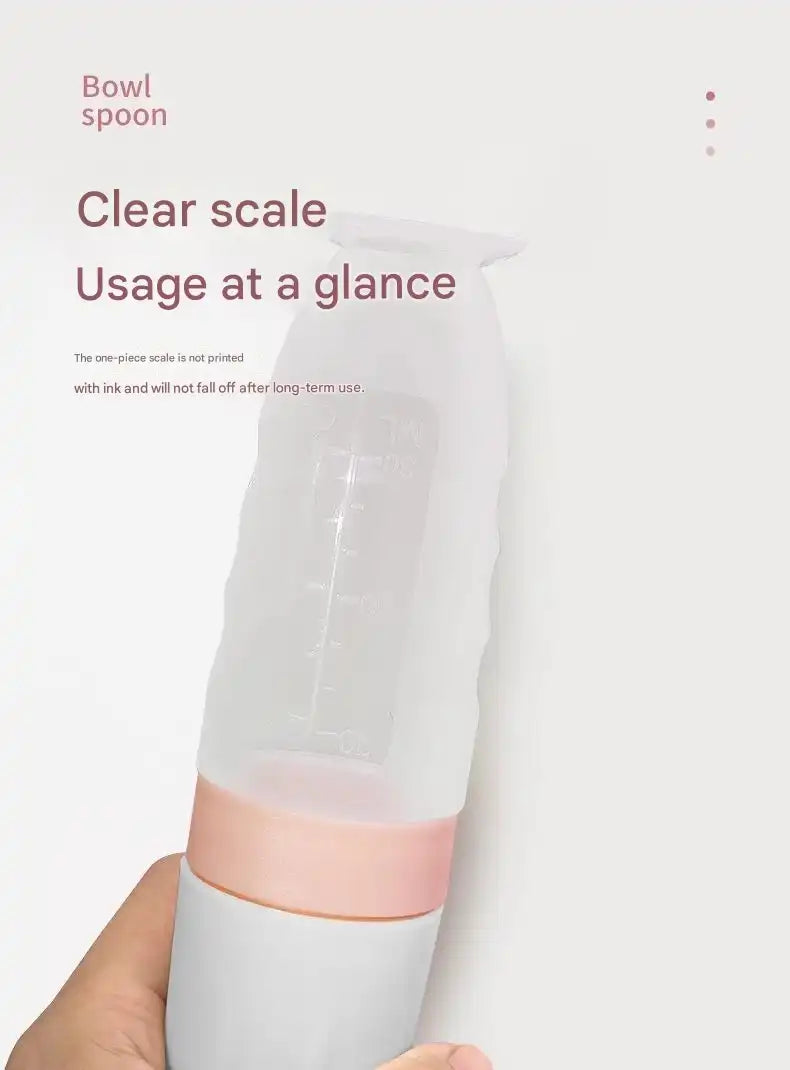 Premium Baby Silicone Feeding Spoon - Safe BPA-Free One-Piece Design for Infants 6+ Months