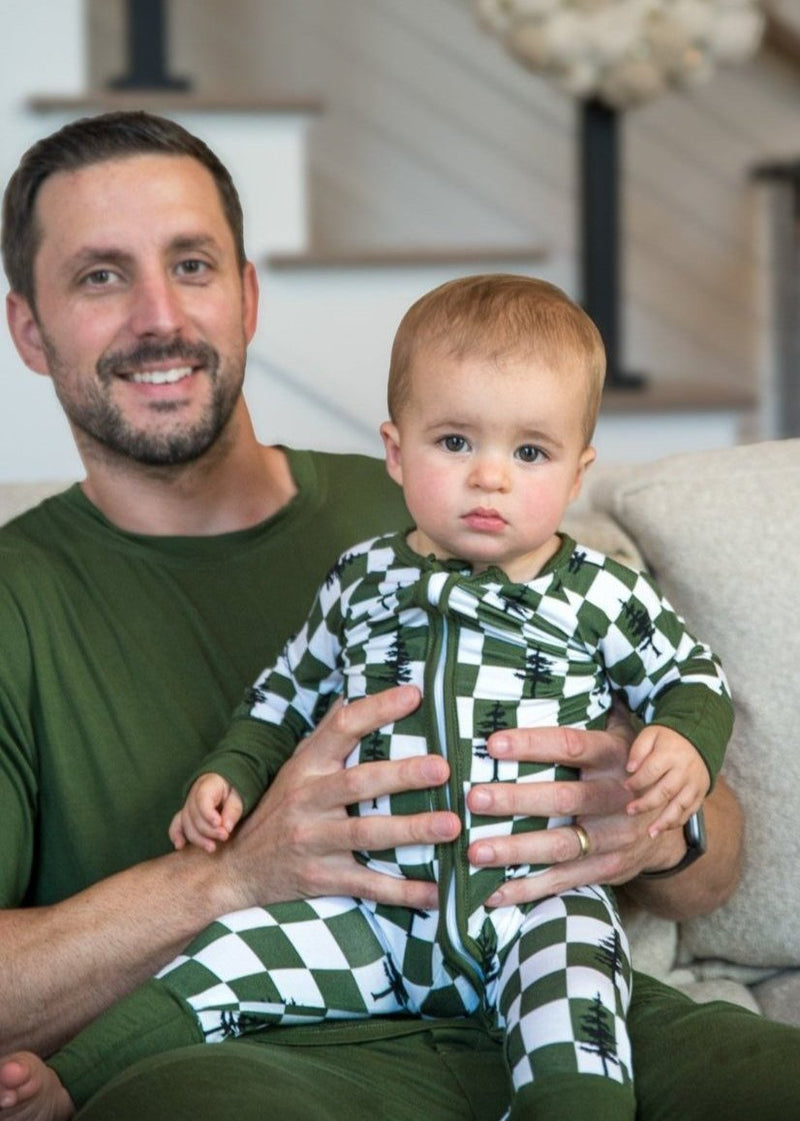 Bamboo Baby Christmas Sleepers | Matching Family Holiday Pajamas - Christmas Trees - BIG FRENCHIES