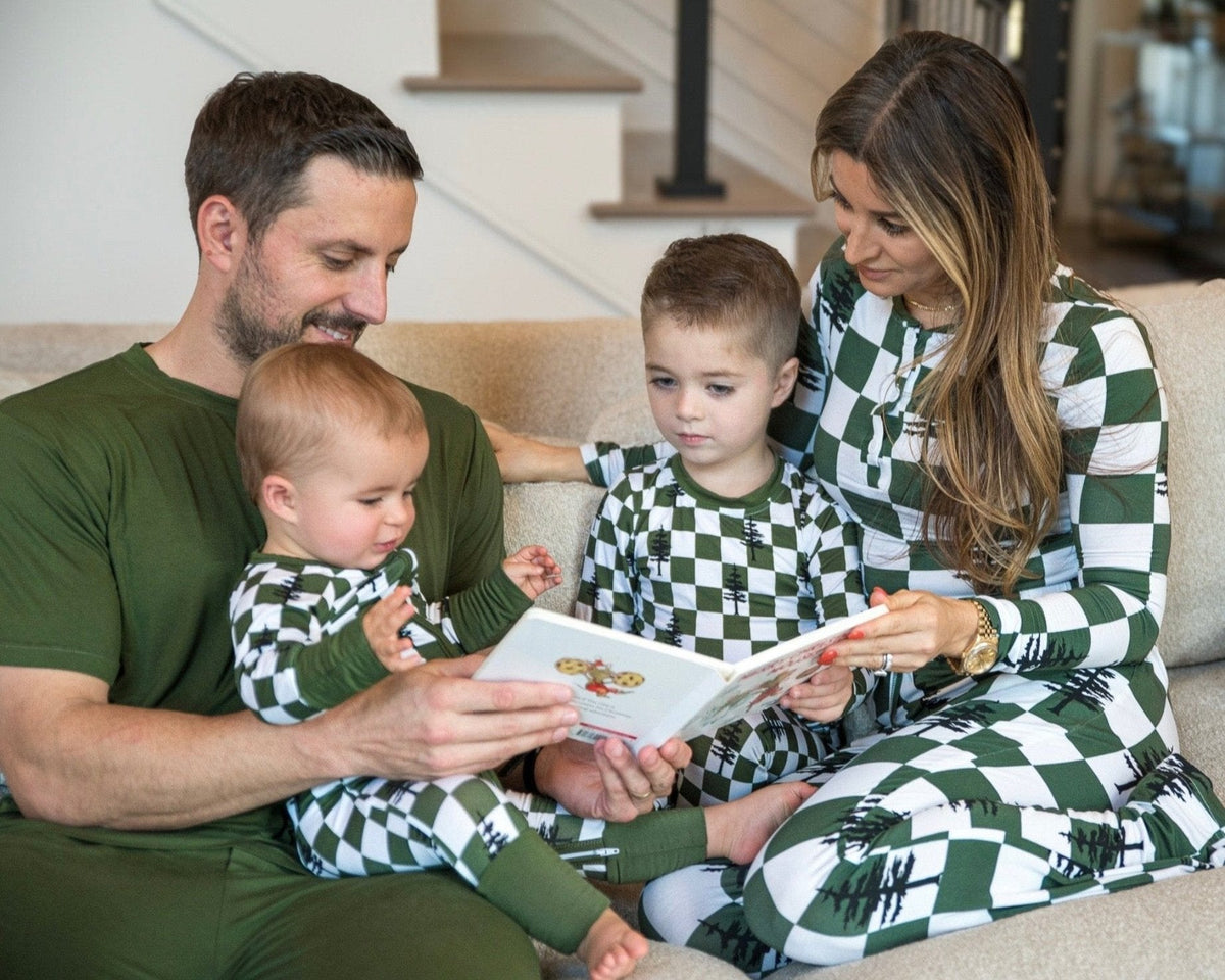 Bamboo Baby Christmas Sleepers | Matching Family Holiday Pajamas - Christmas Trees - BIG FRENCHIES
