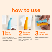 baby finger brush and tongue scraper
