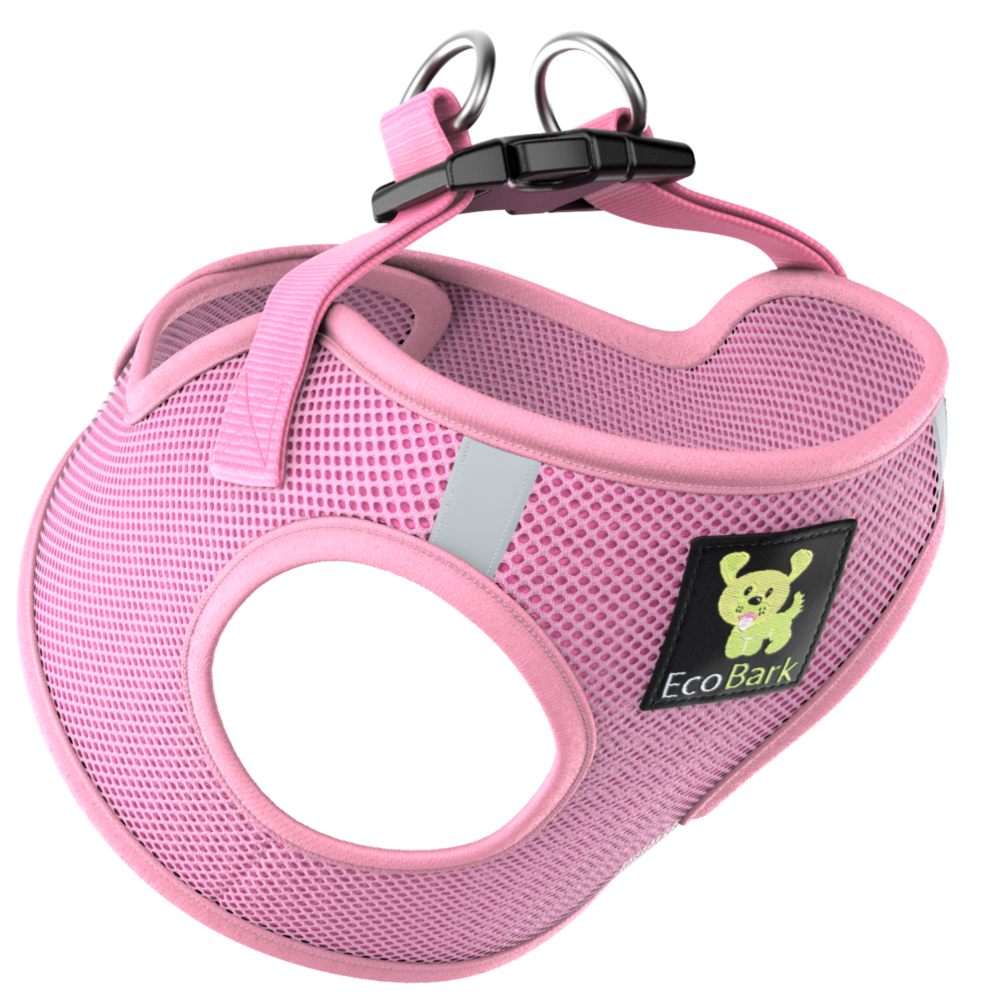 Teal Step In Dog Harness - Rapid Fastener Reflective Soft Mesh Vest Halter for Puppies and XXXS to Small Dogs - BIG FRENCHIES