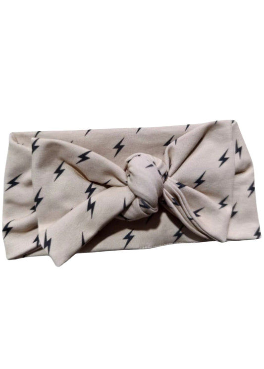 Knotted Bow Headband | Lightning Bolts - BIG FRENCHIES