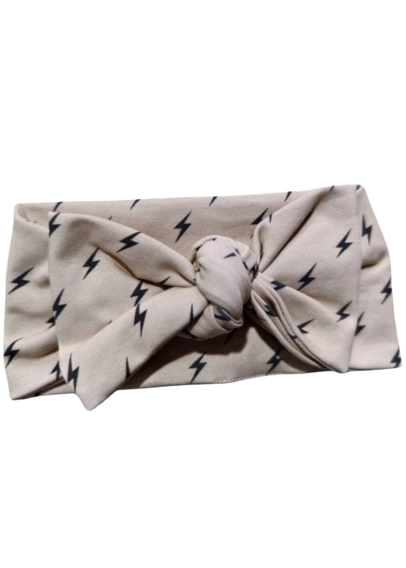 Knotted Bow Headband | Lightning Bolts - BIG FRENCHIES