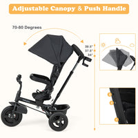 4-in-1 Baby Tricycle Toddler Trike with Reversible Seat and 5-Point Safety Harness